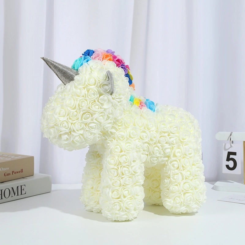 Elegant Lady Animal Preserved Fresh Flower Ornaments for Valentine's Day | Women's Accessories