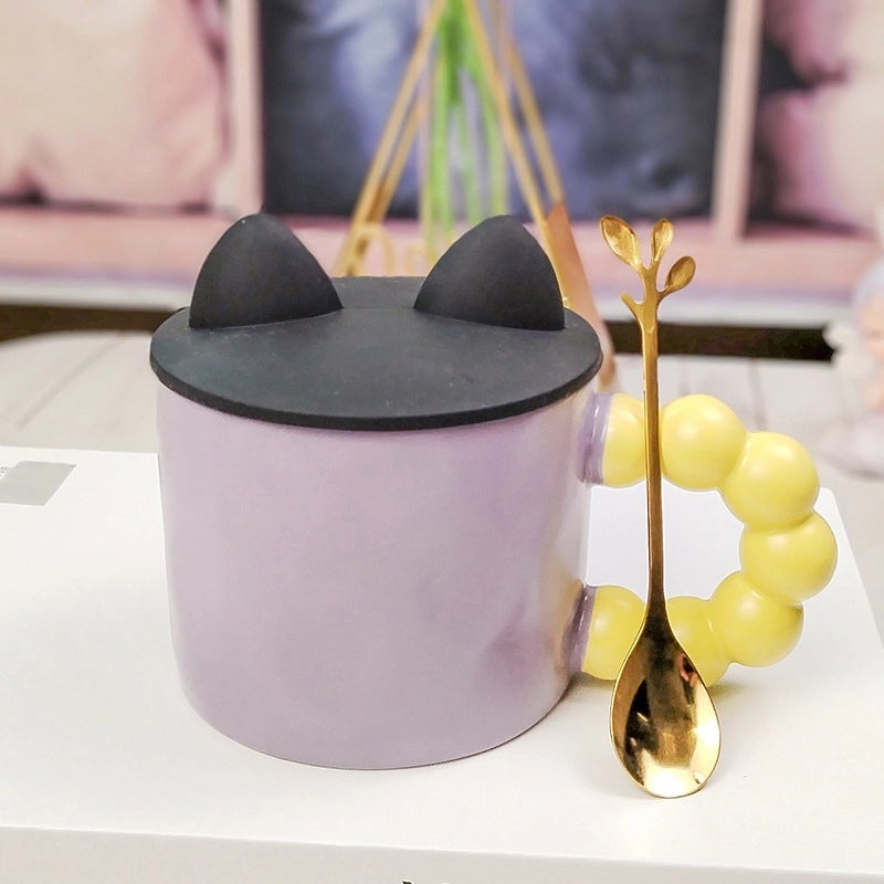 Stylish Solid Color Ceramic Mug - Single Piece | Home & Kitchen Drinkware