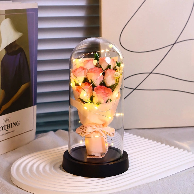 Romantic Flower Soap Gift for Teachers' Day | Artificial Flower Decorations | Casual Elegant Floral Present | Home & Living Decor | Gifts