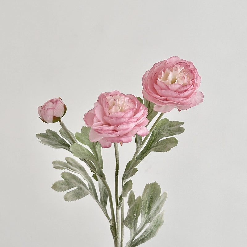 3-head Flocking Lotus Dew Simulation Flower Artificial Peony for Home Living Room Window Decor|Home Decor Artificial Flowers