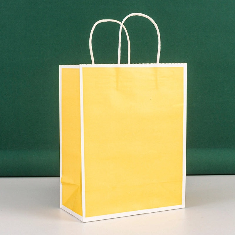 10 Kraft Paper Tote Bags for Takeaway Milk Tea Coffee Dessert Shopping Gift Packaging | Packaging & Bags