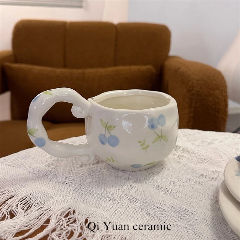 Charming Floral Ceramic Coffee Mug Single Piece|Home & Kitchen Mugs