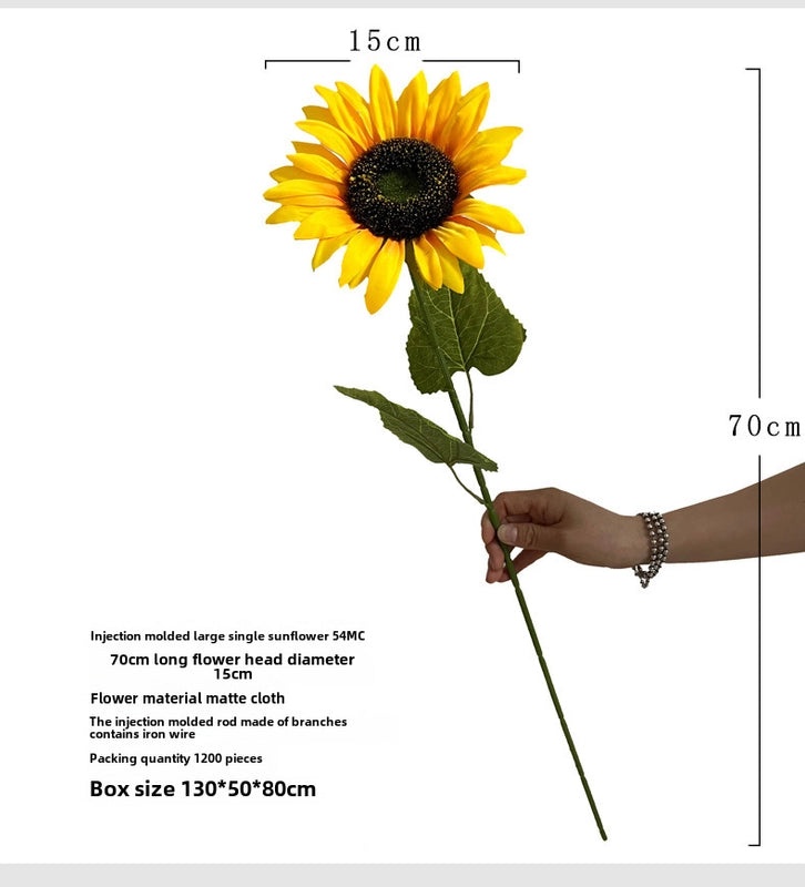 2 Pieces Realistic Artificial Sunflower Home Decor Wedding Floral Arrangement Fake Flower Bouquet|Home Decor & Floral Ornaments