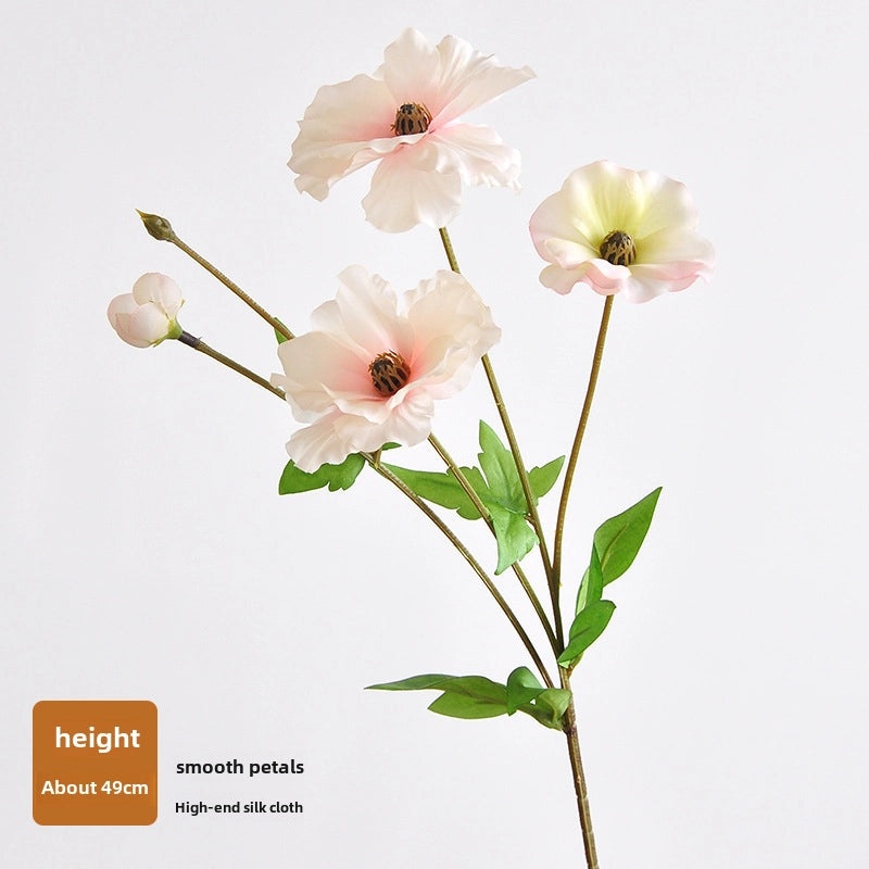 Butterfly Peony 3-Head Eustoma Silk Flower Artificial Wedding Home Decor Soft High-Quality|Home Decor & Artificial Flowers