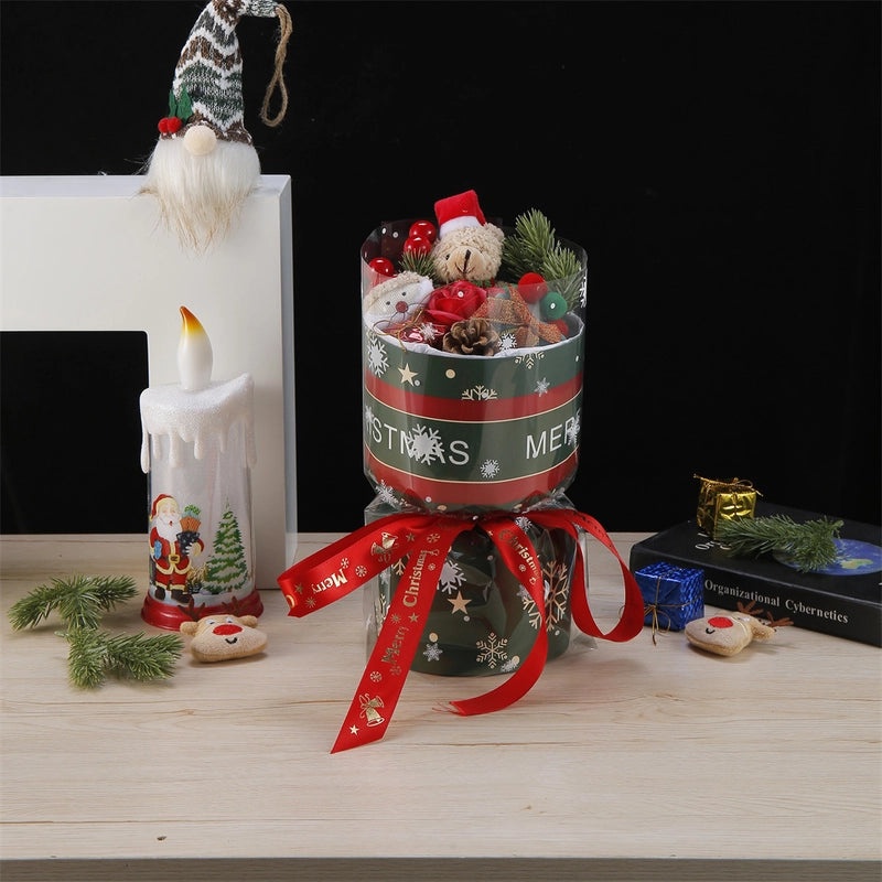 Festive Snowman and Reindeer Artificial Floral Arrangement|Holiday Decorations