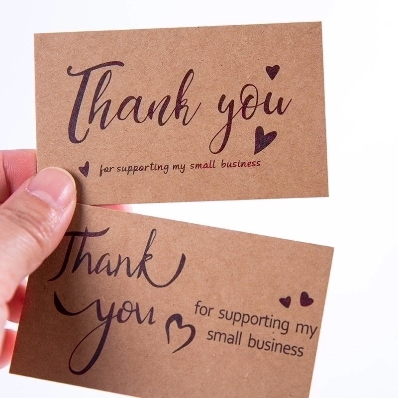 200 Kraft Paper Thank You Cards 300g Decorative Notes for Gift Tags|Stationery & Cards