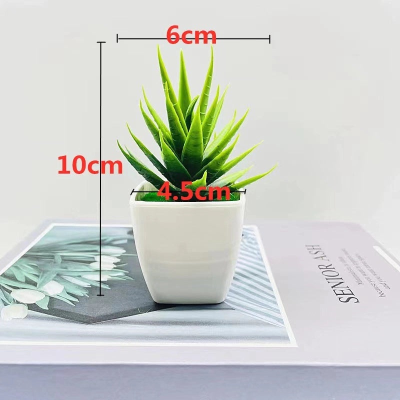 Artificial Succulent Aloe Plant Desktop Decoration Small Green Radish Pot|Home Decor