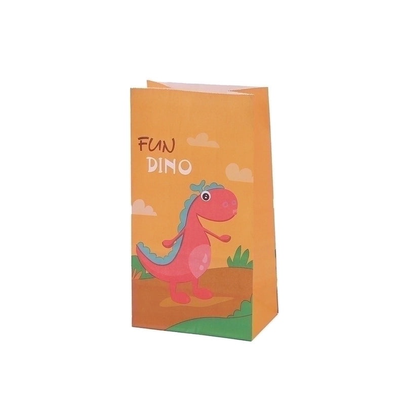 Adorable Dinosaur Cartoon Paper Gift Bags for Birthday Party Favors|Party Supplies