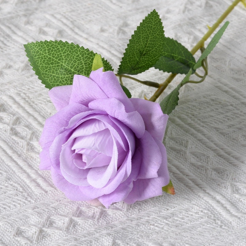Romantic Artificial Rose Single Stem Valentine’s Day Home & Wedding Decor Soft Flannel Feel|Home Decor & Wedding Supplies