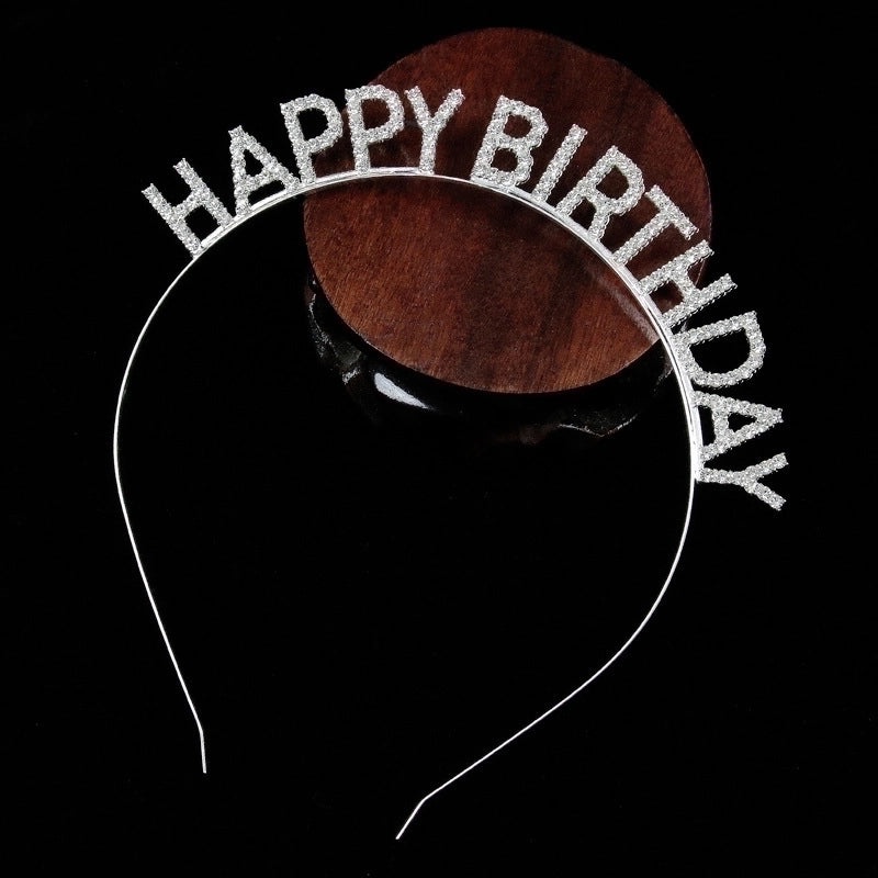 Minimalist Women's Rhinestone Letter Plated Alloy Hair Band | Hair Accessories