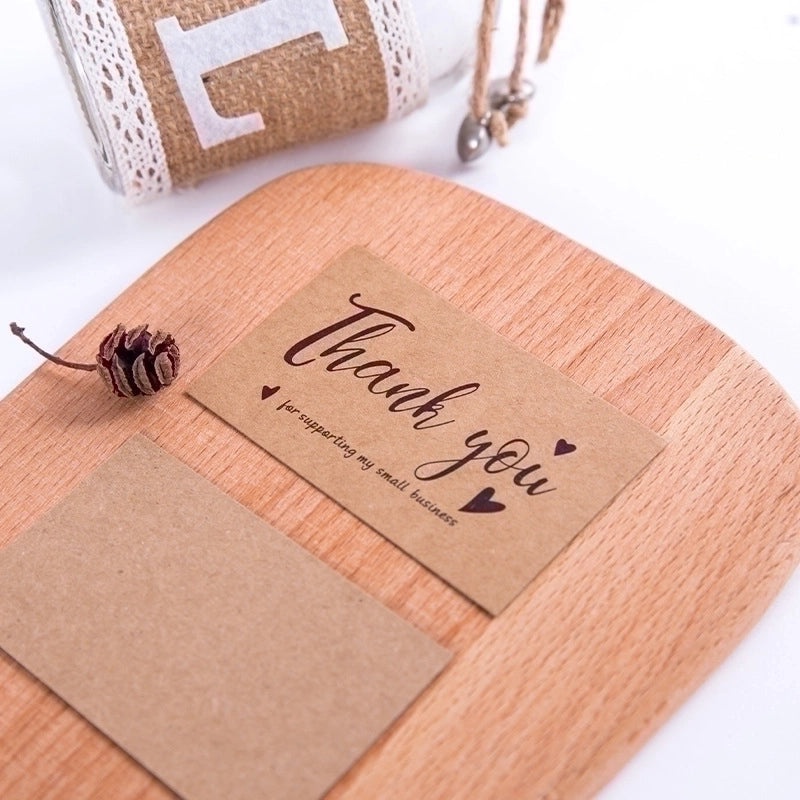 200 Kraft Paper Thank You Cards 300g Decorative Notes for Gift Tags|Stationery & Cards