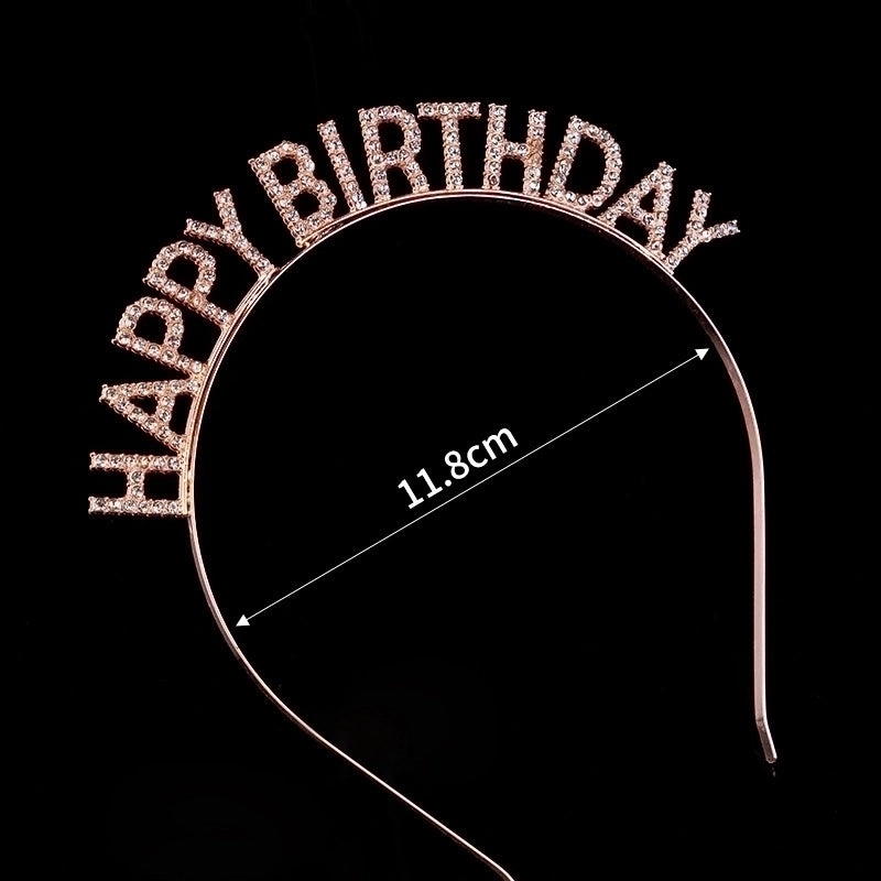 Minimalist Women's Rhinestone Letter Plated Alloy Hair Band | Hair Accessories