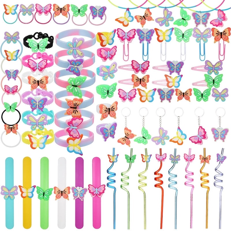 Cartoon Butterfly PVC Kids Party Gift Jewelry Set 1 Piece|Children's Accessories