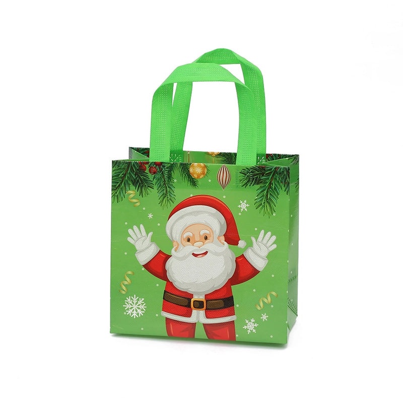 Festive Santa Claus and Snowman Holiday Gift Bags Nonwoven Christmas Party Favors|Holiday Gift Bags