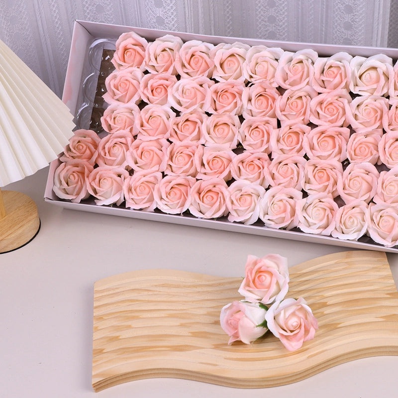 50 Pcs Valentine’s Day Rose Soap Flowers Romantic Classic Artificial Floral Decor|Home Decor Gifts