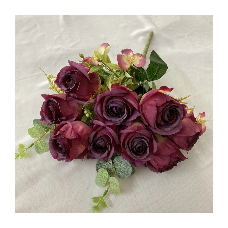 Milan Rose Artificial Wedding Bouquet Nordic Style Bride Holding Flowers Home Decor|Home Decor & Artificial Flowers