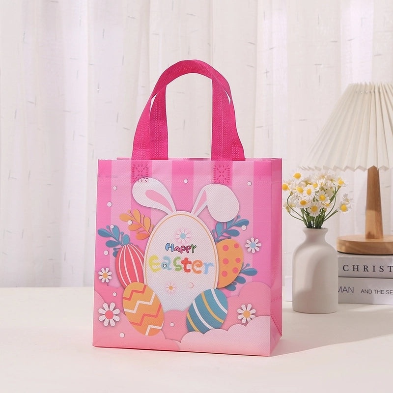 Easter Bunny Nonwoven Tote Bag Cute Holiday Shopping Reusable Bag 1 Piece|Shopping Bags & Totes