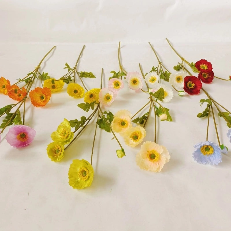 20 Pieces Yu Meiren Korean Style Artificial Poppy Flowers Small Decorative Ornaments for Photography Props|Home Decor & Artificial Flowers