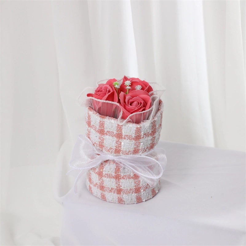 Elegant Valentine’s Day Artificial Flower Soap Gift for Women|Home Decor & Gifts