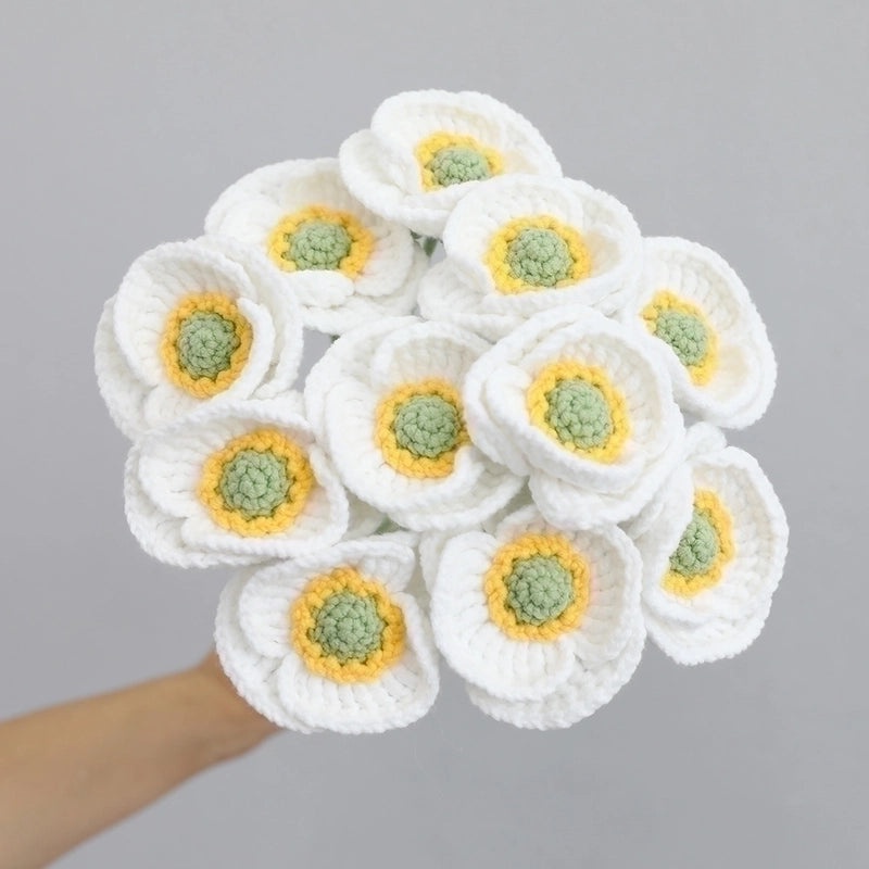 Handmade Pastoral Flower Yarn Artificial Blooms|Home Decor & Artificial Flowers