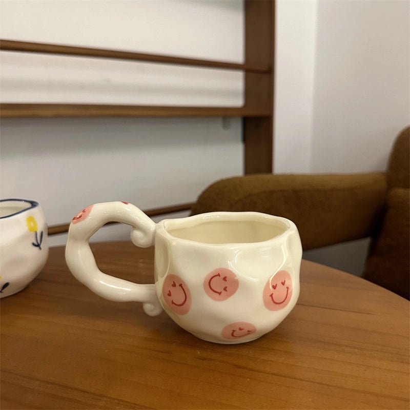 Charming Floral Ceramic Coffee Mug Single Piece|Home & Kitchen Mugs