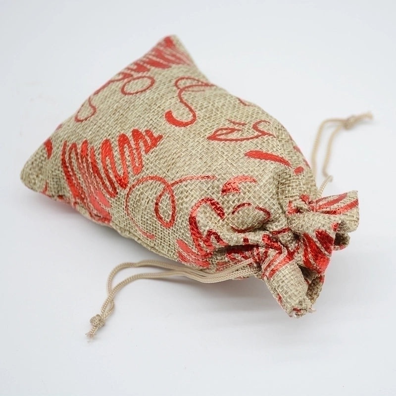 Christmas Snowflake Linen Gift Bags|Holiday Gift Bags