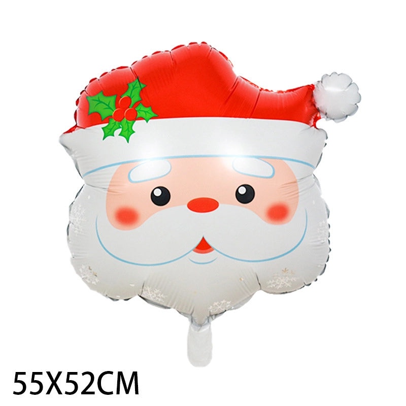 Christmas Party Balloons Set Snowman Santa Claus Gift Box Aluminum Foil Decorations|Holiday Party Supplies
