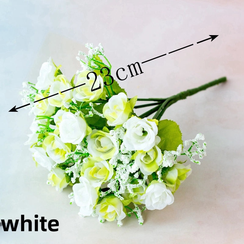 Diamond Rose Artificial Flower 7 Fork Spring Small Rose Bud Plastic Floral Decoration|Home Decor Artificial Flowers