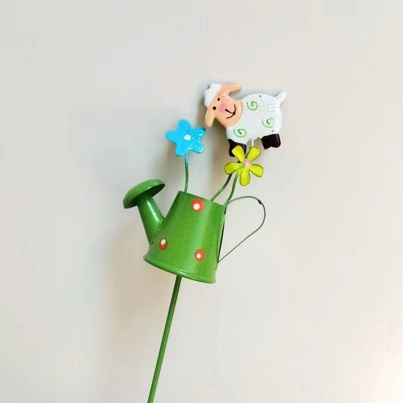 Rustic Wooden Bucket with Heart-Shaped Metal Frame and Floral Arrangement|Home Decor Accessories