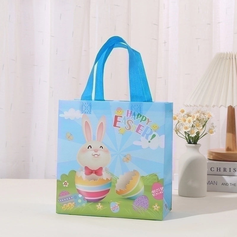 Easter Bunny Nonwoven Tote Bag Cute Holiday Shopping Reusable Bag 1 Piece|Shopping Bags & Totes