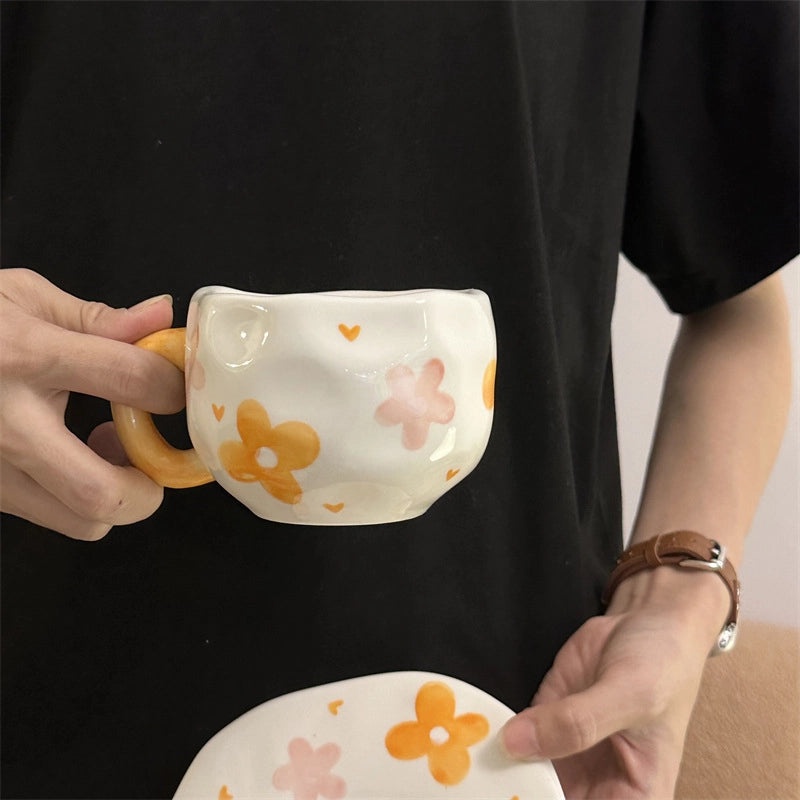 Retro Floral Ceramic Water Bottle Set | Home & Kitchen Accessories