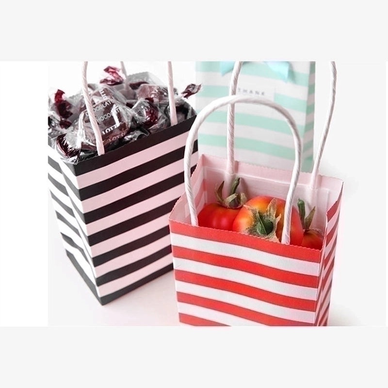 Charming Striped Paper Gift Bags for Parties | Party Supplies