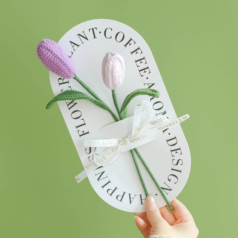 Delicate Tulip Yarn Faux Flowers for Home Decor|Artificial Flowers & Plants