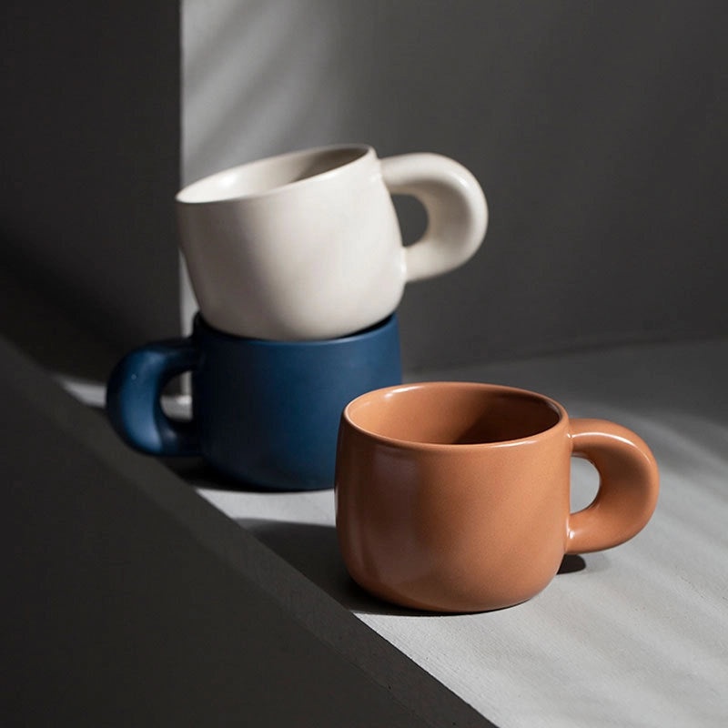 Elegant Solid Color Ceramic Mug for Everyday Use|Home & Kitchen Drinkware