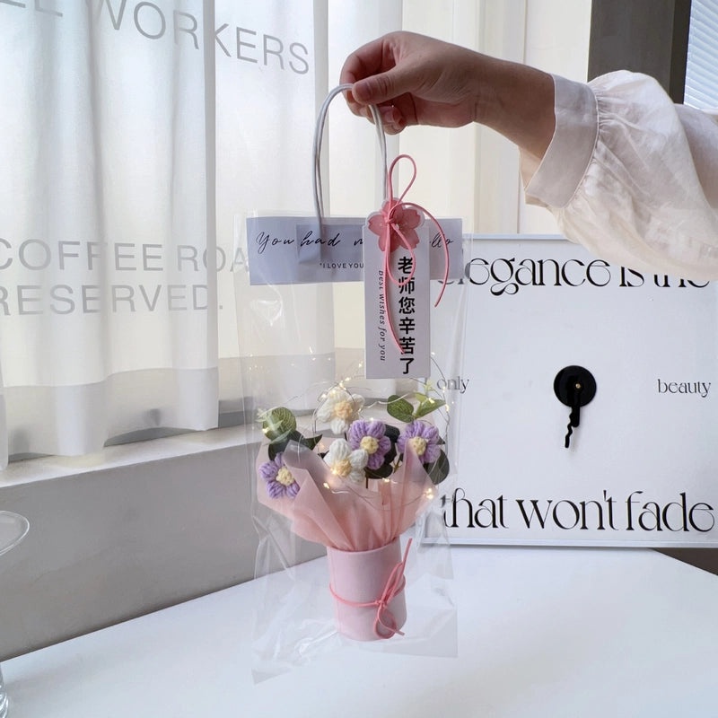 Valentine's Day Plush Flower Bouquet Cute Artificial Floral Gift|Home Decor & Gifts