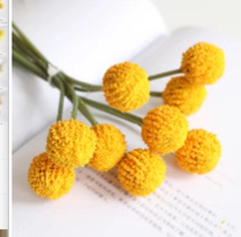 9pcs Gold Artificial Chrysanthemum Ball Bouquet Nordic Style Home Décor Dandelion Simulation|Home Decor Artificial Flowers
