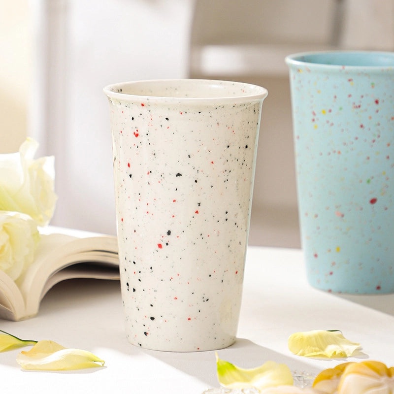 Stylish Polka Dot Ceramic Mug for Everyday Use | Home & Kitchen Mugs