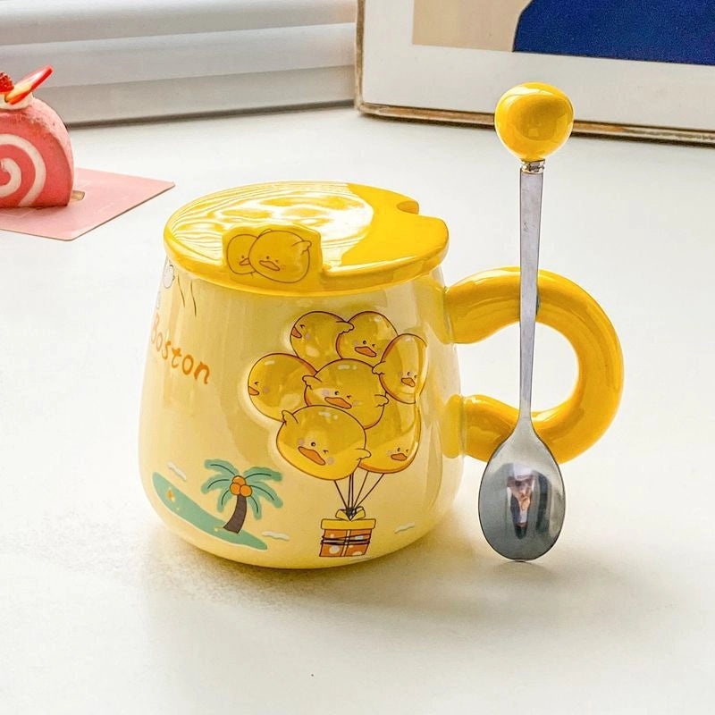 Adorable Ceramic Animal Letter Water Bottle 1 Piece|Home & Kitchen Accessories