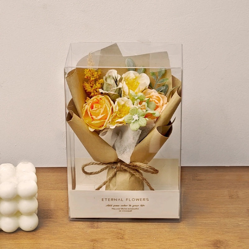 Vibrant Silk Flower Bouquet, Romantic Artificial Floral Arrangement|Home Decor Artificial Flowers