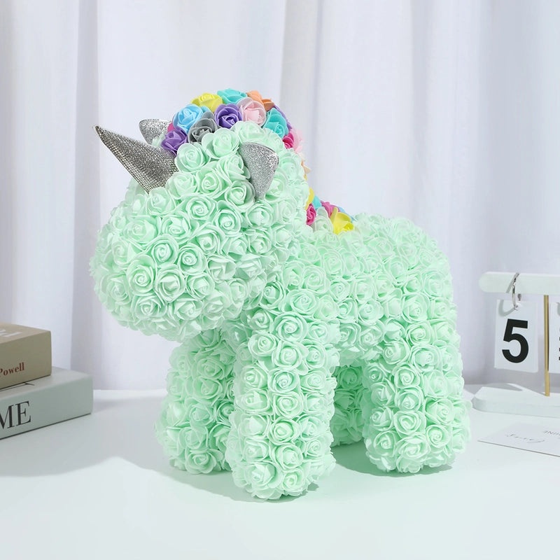 Elegant Lady Animal Preserved Fresh Flower Ornaments for Valentine's Day | Women's Accessories