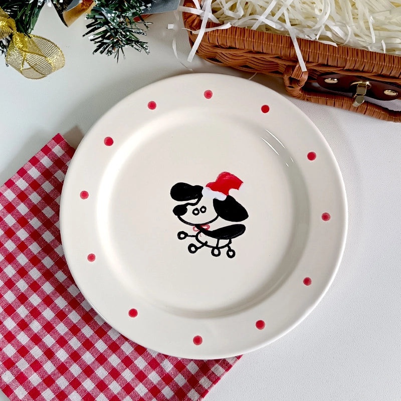 Elegant Christmas Tree Ceramic Plate Mug - Casual Holiday Drinkware | Christmas Decorations