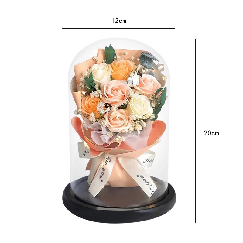 Pastoral Glass Artificial Flowers for Christmas and Valentine’s Day Decoration|Home Decor & Artificial Flowers