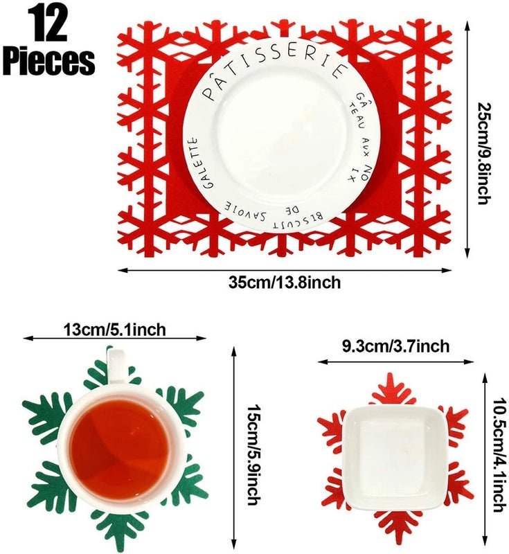 Elegant Snowflake-Themed Nonwoven Tablecloth for Winter Decor|Home & Kitchen Table Linens