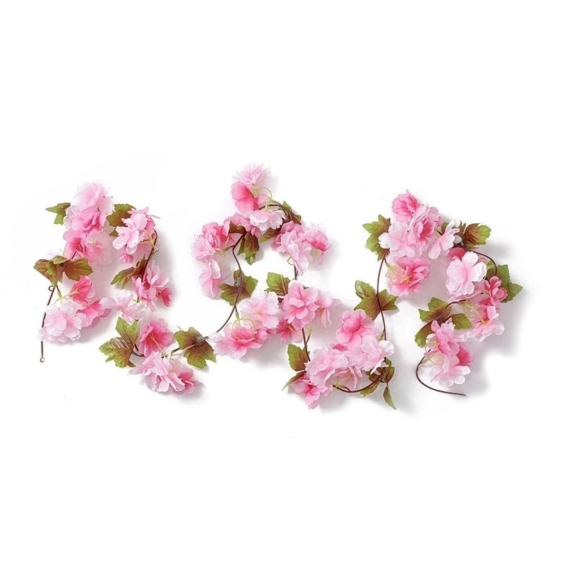 Silk Flower Wall Hanging Artificial Flower Vine Rattan Pipe Wedding Decoration for Home Celebration|Home Decor