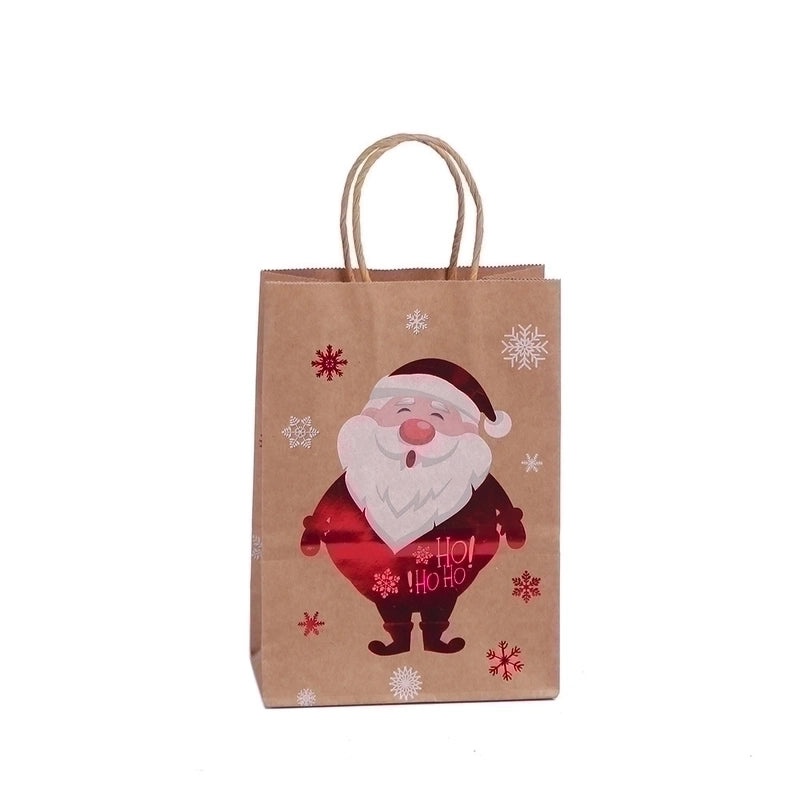 Christmas Cartoon Brown Paper Gift Bags for Holiday Parties|Christmas Party Supplies