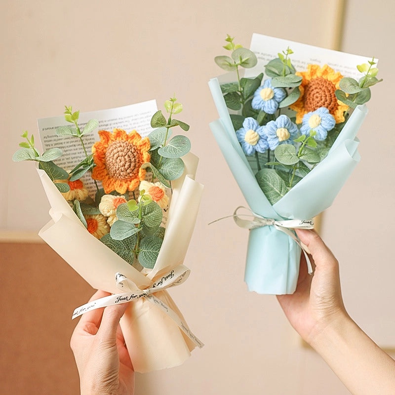 Charming Sunflower Yarn Artificial Flower Decoration for Home and Events|Home Decor & Artificial Flowers