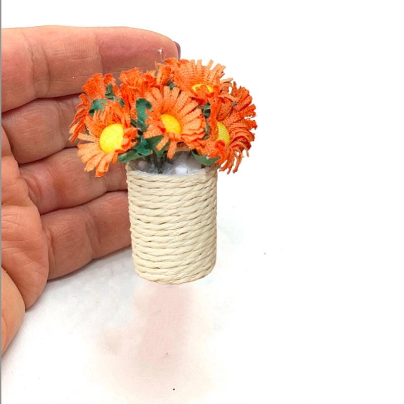 Minimalist Artificial Flower Ornament with Plastic Stone and Raw Silk Imitation Plants | Home Decor Artificial Flowers