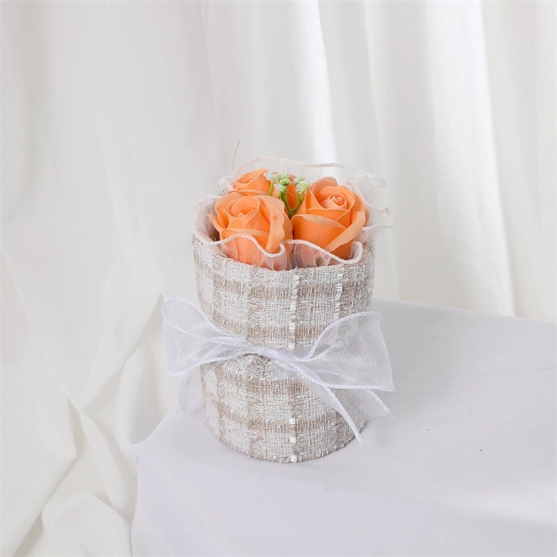 Elegant Valentine’s Day Artificial Flower Soap Gift for Women|Home Decor & Gifts