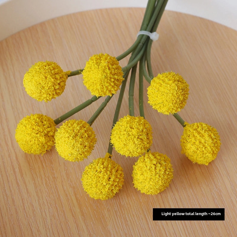 9pcs Gold Artificial Chrysanthemum Ball Bouquet Nordic Style Home Décor Dandelion Simulation|Home Decor Artificial Flowers