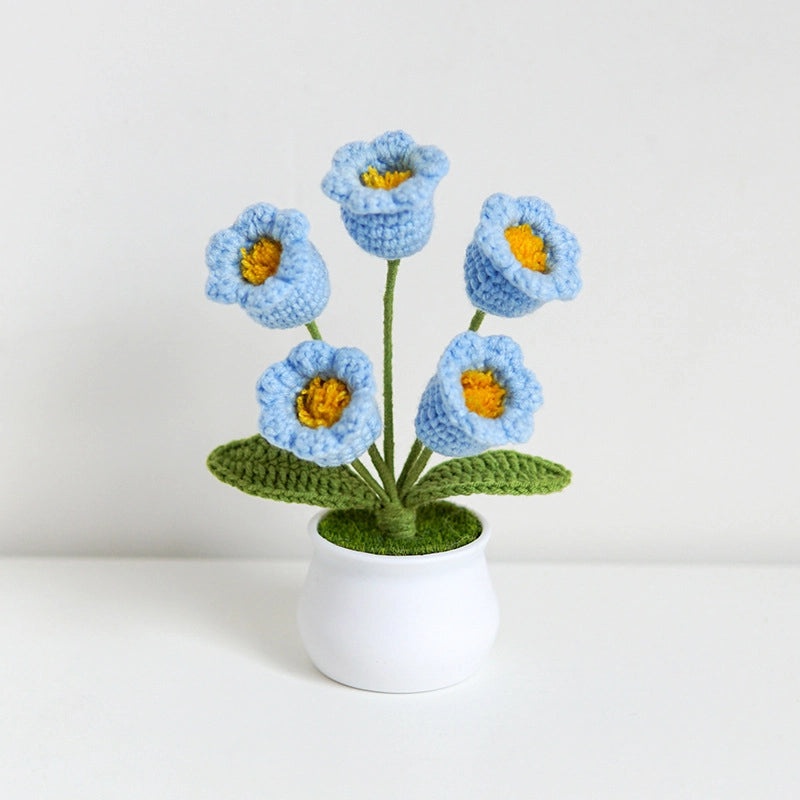 Hand-Woven Sunflower Artificial Flower Pot Linglan Preserved Flower Office Home Elegant Decoration|Home Decor